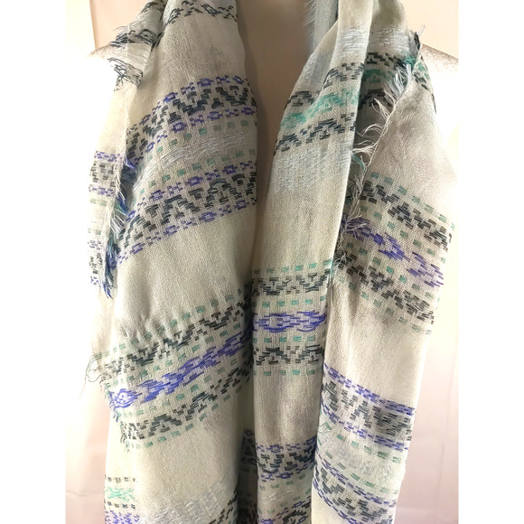 Apt 9 Scarf Rectangle 72" X 26 Woven Stripe Light Weight - Picture 4 of 9